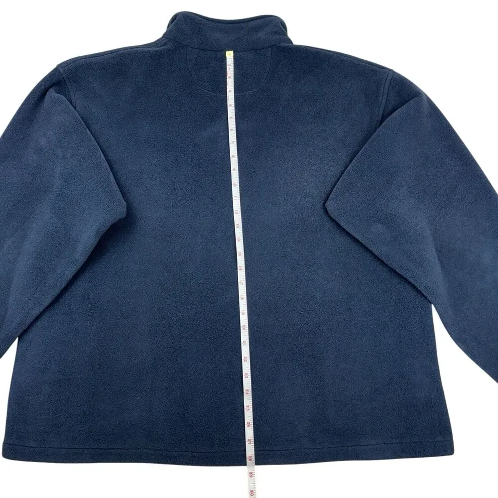 DULUTH TRADING Co.‎ Sz XL Fleece Jacket Pullover 1/4 Zip Navy Blue Pockets Thick